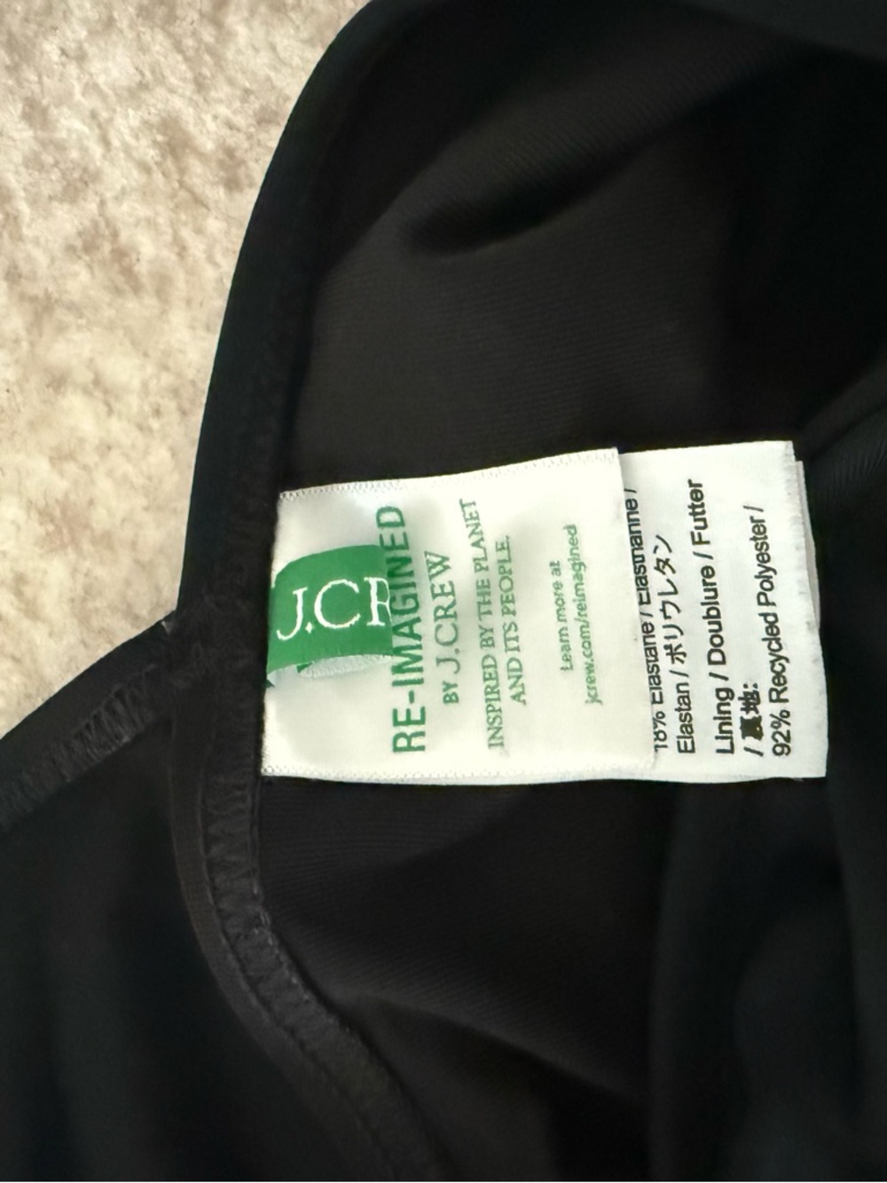 J Crew One-Shoulder Black Ruched Swimsuit - Picture 5 of 5